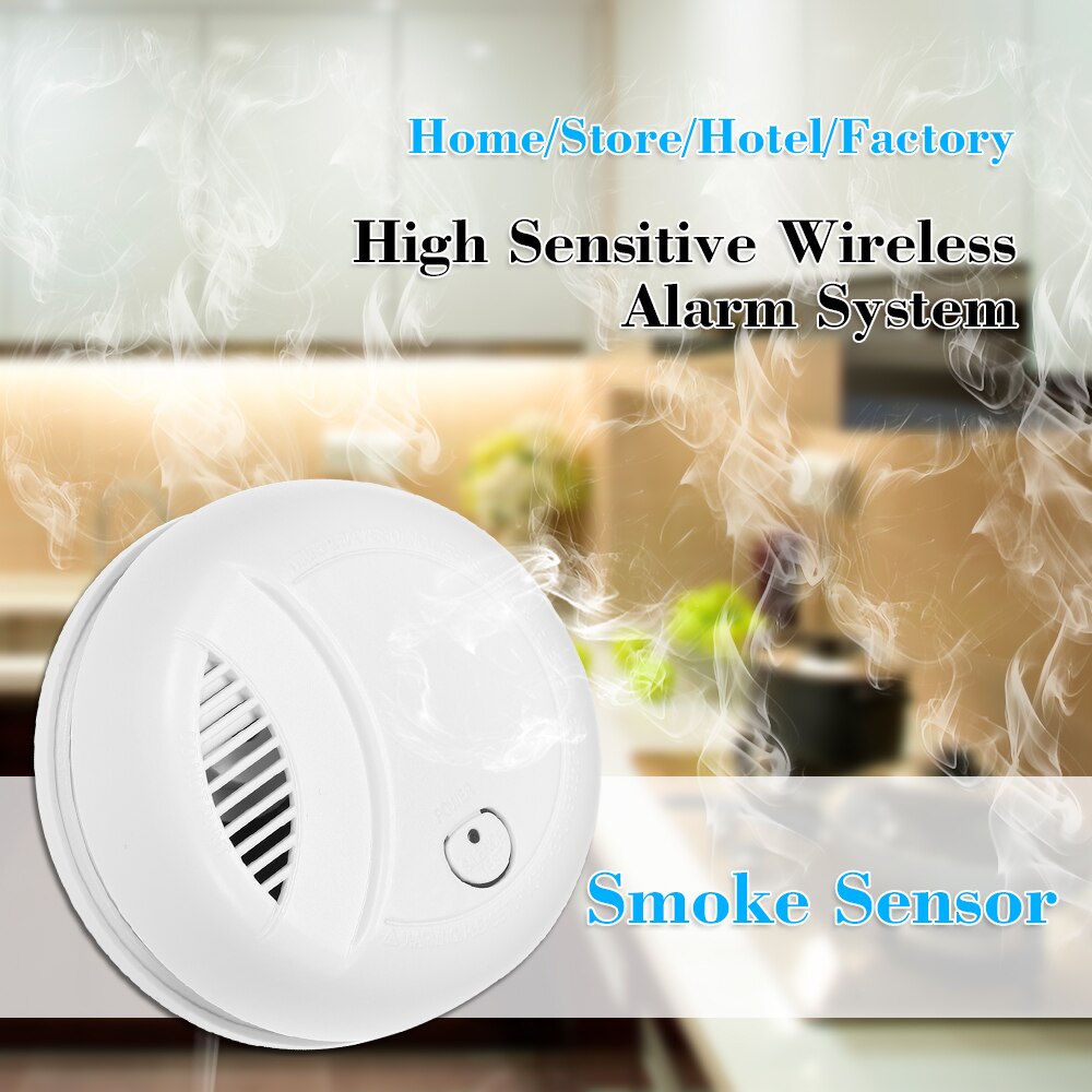 Standalone Photoelectric Smoke Alarm High Sensitive Wireless Alarm System Independent Smoke Detector Fire Protection Sensor