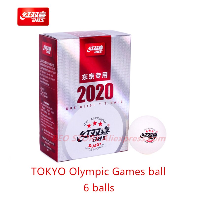 Dhs  dj40+ 3- -stjernet bordtennisbold ittf tokyo olympisk spil busan verdensmesterskaber plast abs dhs 3 stjernet bordtennisbolde: Tokyo olympiske 6 bold