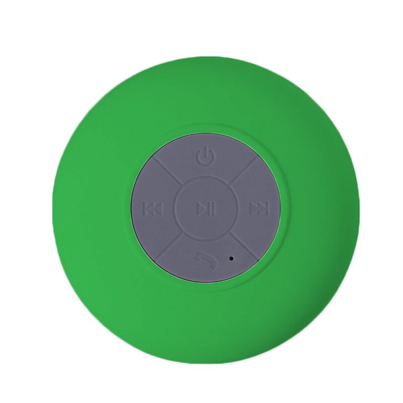 Vandtæt trådløs bluetooth håndfri mikrofon suge bil / badeværelse bruser højttaler: Grøn