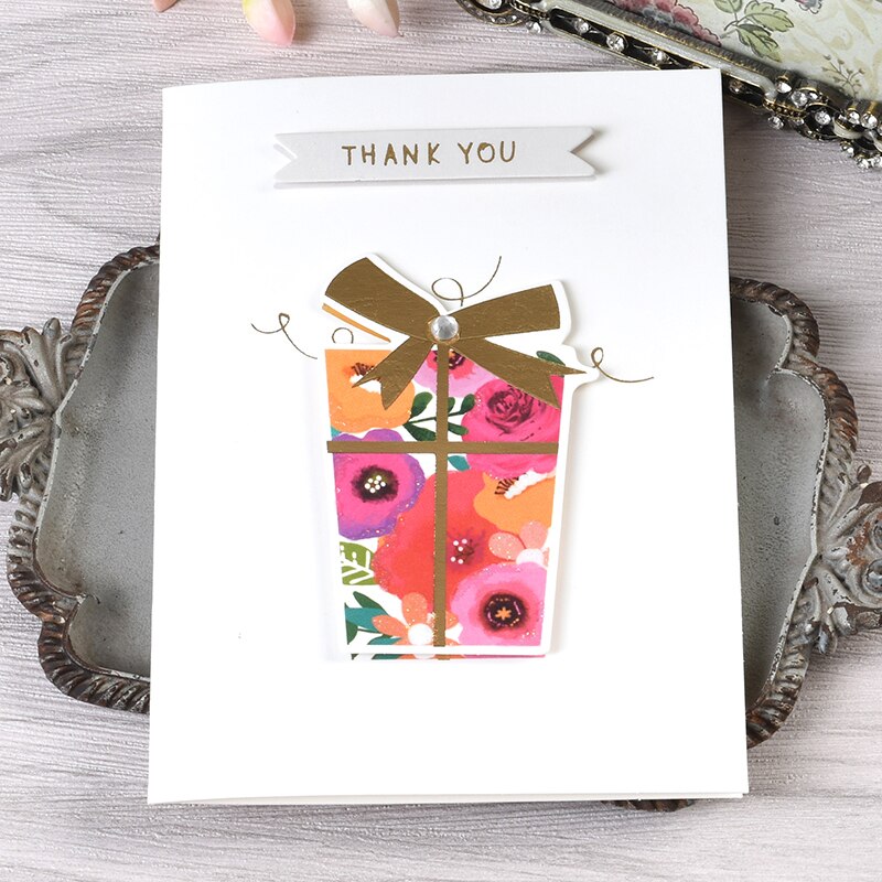 4pcs Flower Mini Greeting Card Happy Birthday Small Card Kids Good Luck Message For You Card