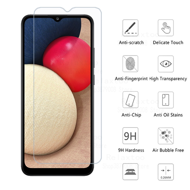2 pezzi di vetro temperato su custodia a02s vetro samsun per samsung galaxy A02s a03s a 02 s 03 02 s occhiali samsunga02s 2021 cover per telefono