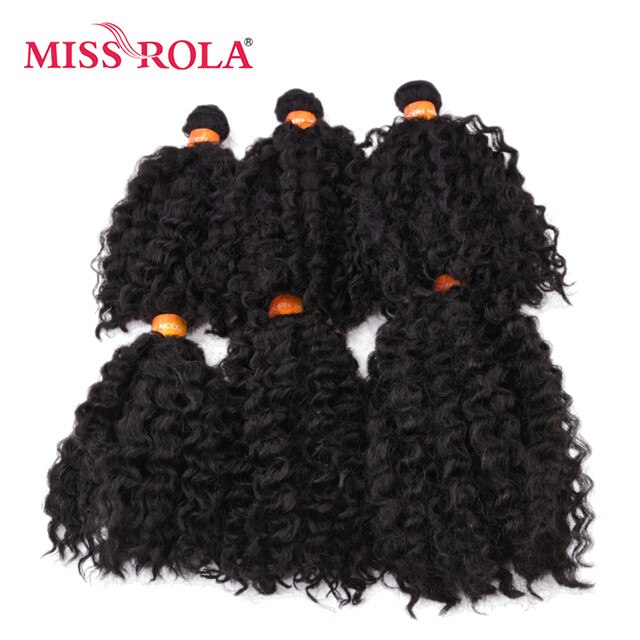 Miss Rola Synthetic Short Wavy Double Hair Weft Weave 100% Kanekalon Fiber Hair Extensions 6pcs/lot: #1B