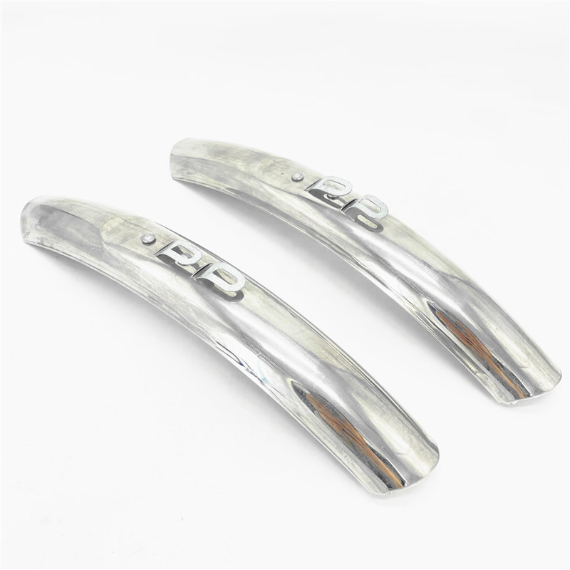 700c 24/26 Inch Retro Bike Stainless Steel Fender City Road Bicycle Fixed Gear Bike Fender Front Rear Silver: Default Title