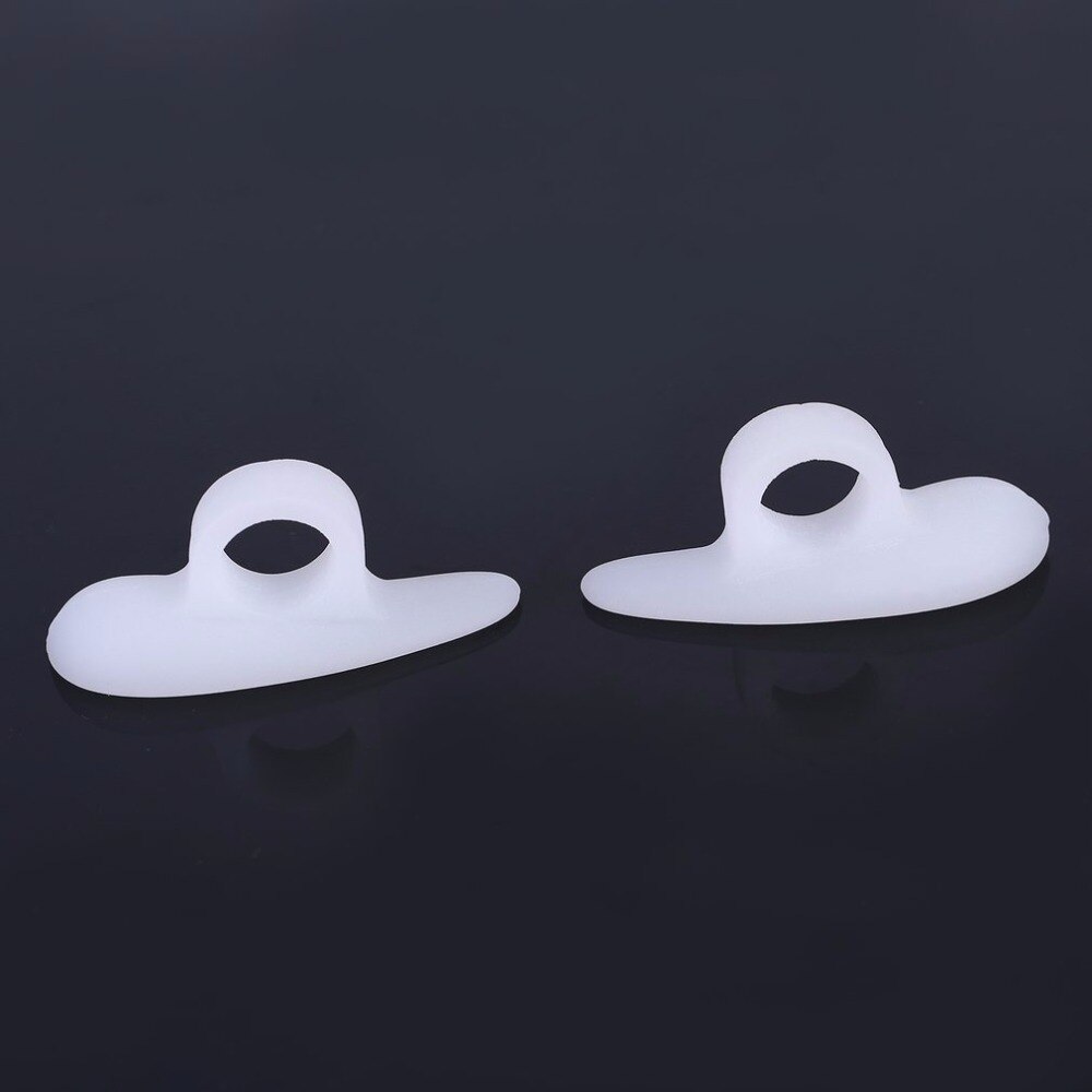 1 Pair Single Hole Hallux Valgus Foot Pain Relief Silicone Toe Separator Toe Pad Cramp Hammer Toe Orthotics