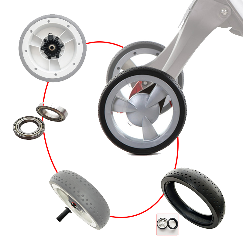 Accessori per passeggino per Stokke Xplory V3 V4 V5 Dsland Passeggino Ruota posteriore Pneumatico Freno Disco Cuscinetto Baby Buggy Sostituisci le parti