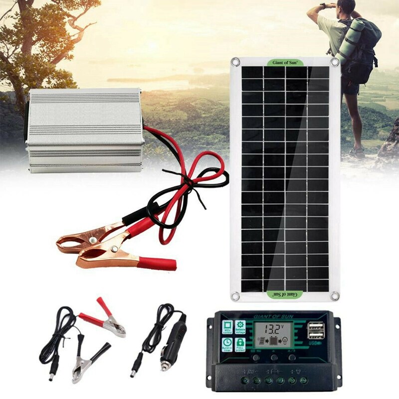 200W Solar Panel Kit 12V to 220V Battery Charger RV Travel Trailer Camper Van with 100A Controller