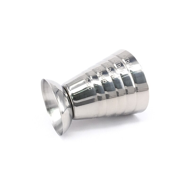 75ML Stainless Steel Measure Cup Measuring Wine Glass Ounce Jigger Bar Cocktail Drink Mixer 2.5oz 5Tbsp Mojito Measure Tool