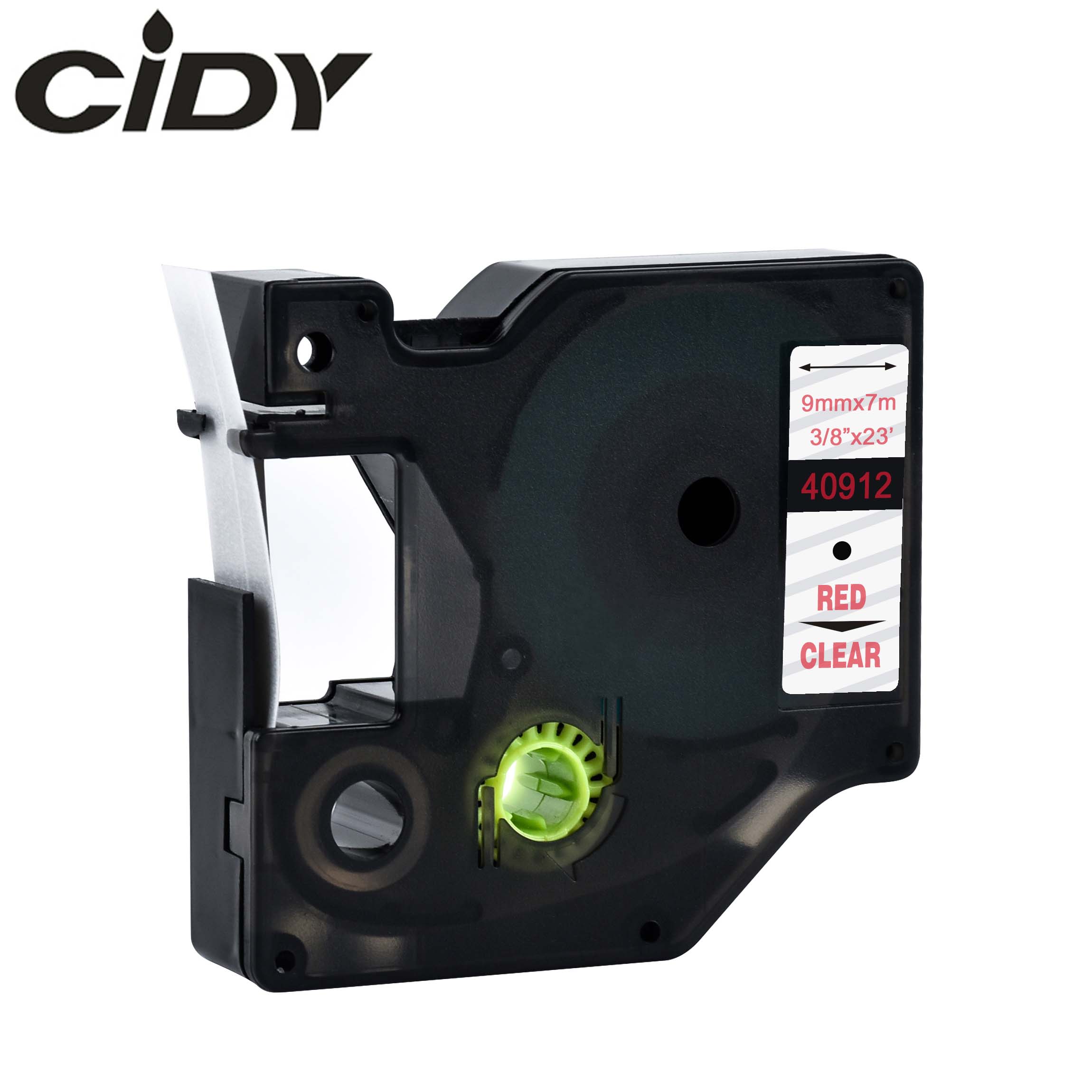 CIDY Multicolor 40913 40918 40910 9mm black on white label tape Compatible Dymo D1 manager 45013 FOR DYMO LM160 LM280 DYMO PNP: 9mm red on clear