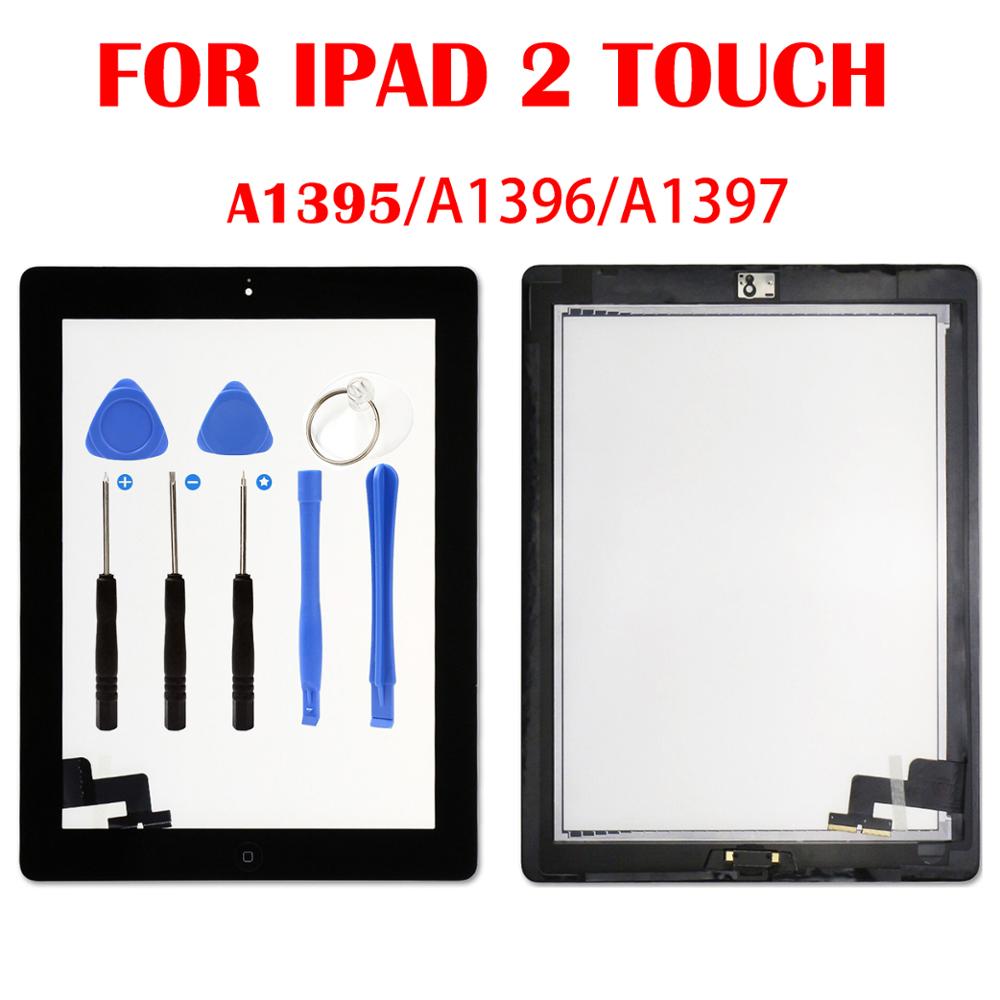 Ipad 2 タッチスクリーン A1395 A1396 A1397 タッチスクリーンデジタイザセンサガラスの frameouter タッチスクリーンフロントガラスパネルの交換