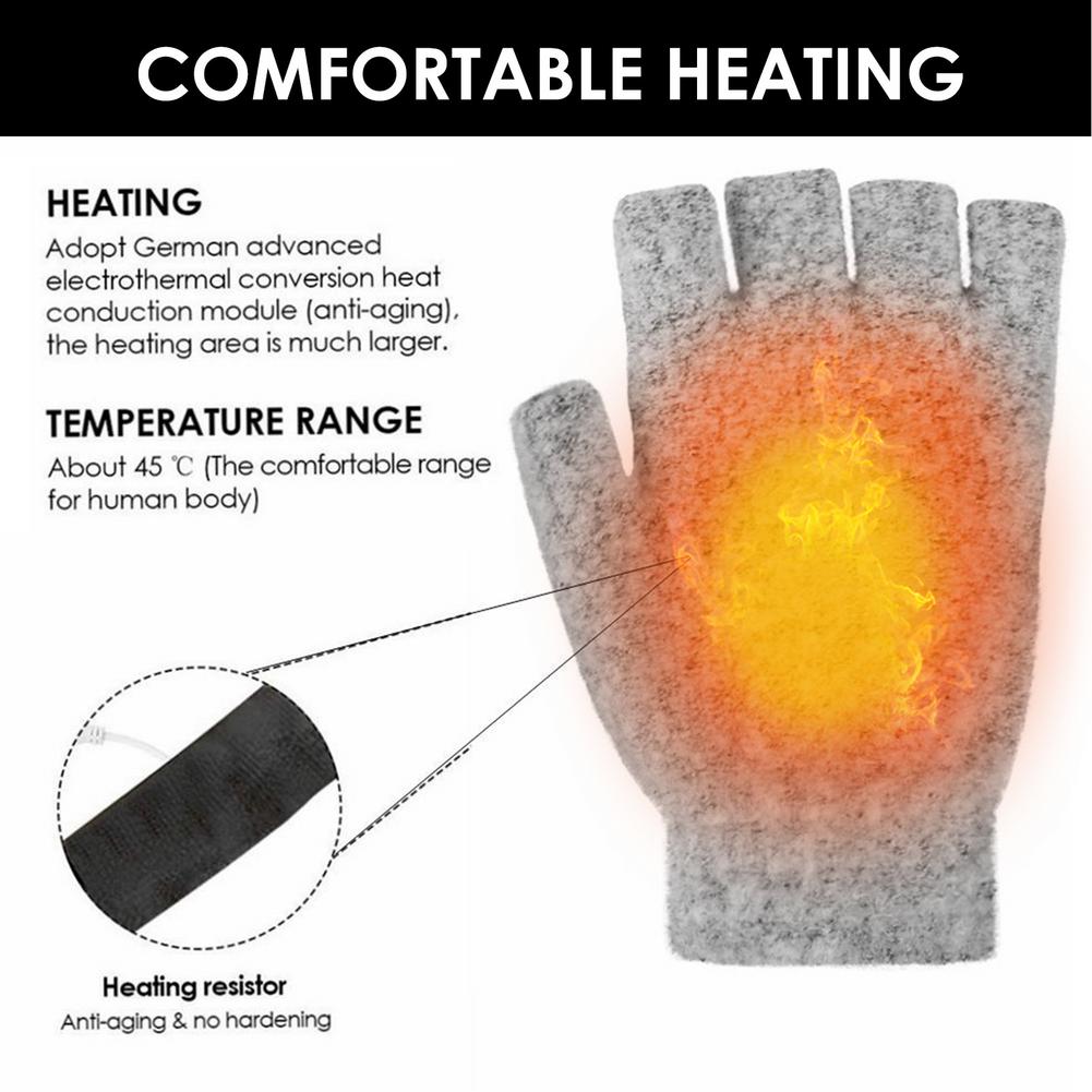 Vissen Elektrische Verwarmde Handschoenen Usb Handwarmer Opladen Verwarming Vinger Verwarming Veiligheid Constante Temperatuur Warme Handschoenen