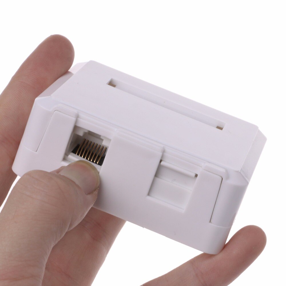 Desktop JB Dual-port Panel Ethernet Cable Junction Box network connector with 2 Cat6 Modules