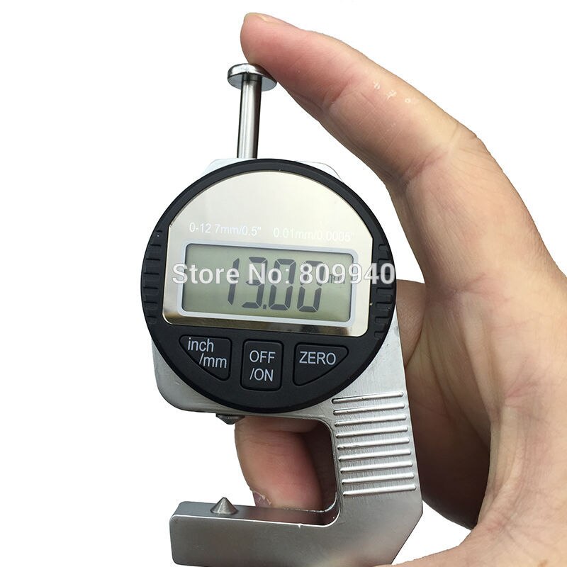 0 to 12.7mm Portable Precise Digital Thickness Gauge Meter Tester Micrometer With Point Measuring Faces