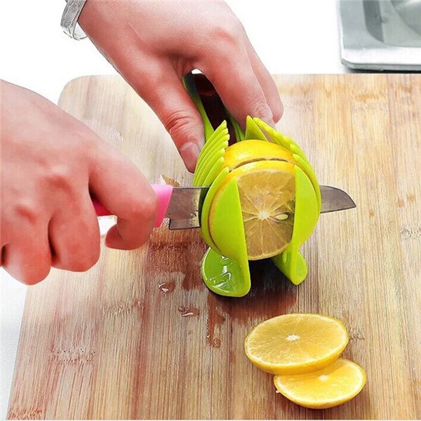 Utensilios de cocina para rebanadora de frutas, soporte de cuchillas, pinza de agarre para pasteles y repostería, rebanador de limón, accesorios de cocina
