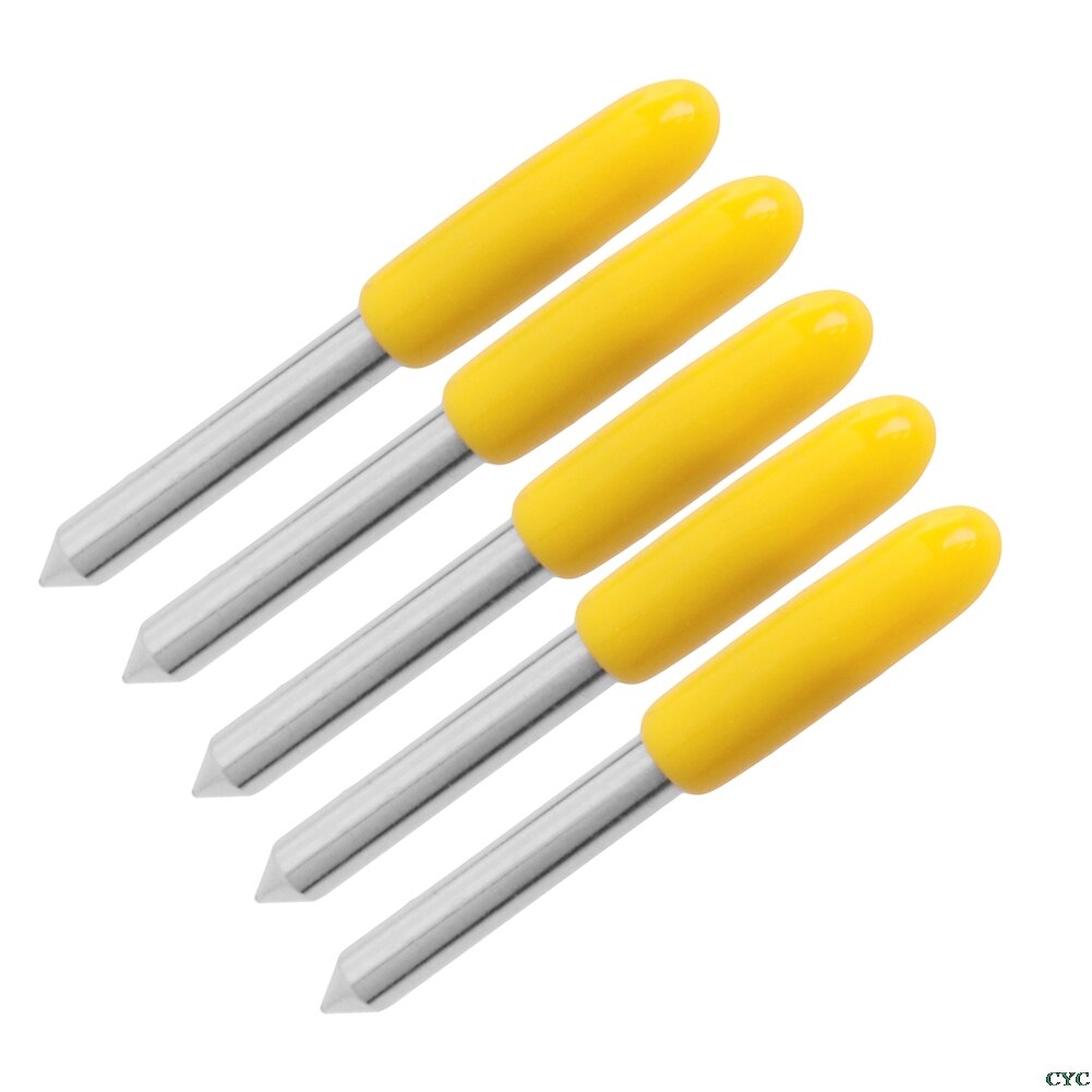 5Pcs 30 45 60 Degree Blades Cutting Plotter For Roland Vinyl Cutter Blade: yellow 30 degree