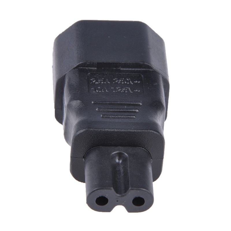 IEC 320 C14 Male to C7 Female Power Adapter Extension Travel Converter