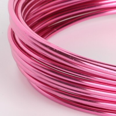 3/10 Meter Anadized Dia Aluminium Draad 1/1. 5/2/2.5mm Soft Ambacht Veelzijdige Geschilderd Aluminium Metalen Draad Voor DIY Sieraden Bevindingen: Fuchsia / 1mm  10Meters