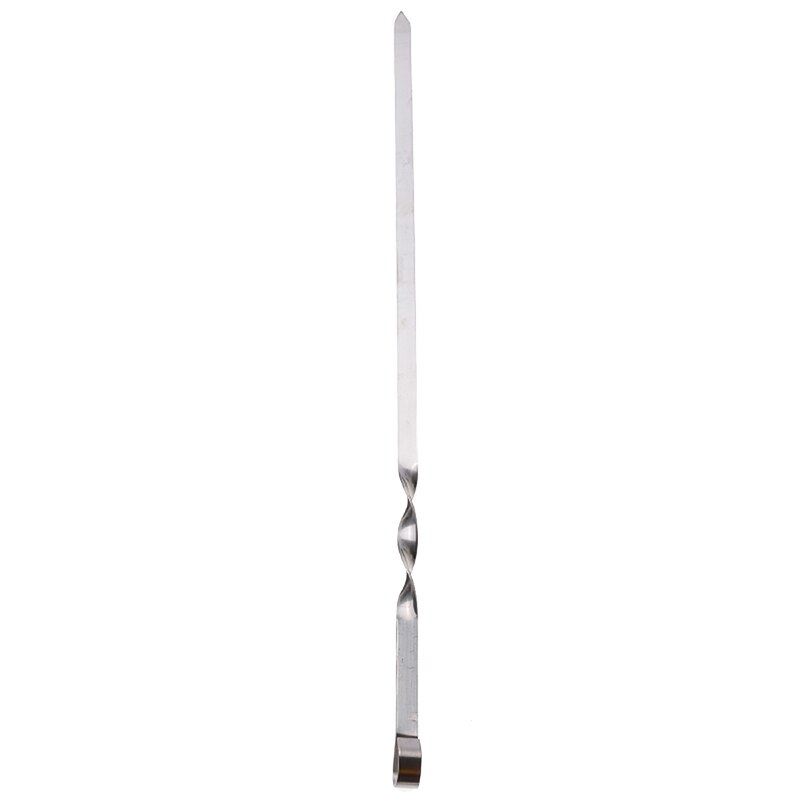 10pcs 50cm Stainless Steel Long Barbecue Kebab Food Meat Large Flat Skewers Set Outdoor Garden Grill Barbecue Accessories