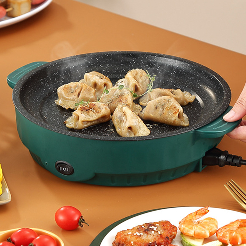 Elektrische Multi Cooker Elektrische Koekenpan 220V Huishoudelijke Barbecue Gebakken Biefstuk Vis Omelet Koekenpan Non-stick Kookmachine