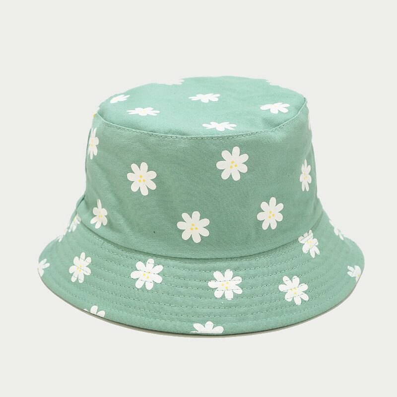 Bucket Hat - Blumenmuster - Sonnenschutz - Baumwolle - Damen Sonnenhut: F