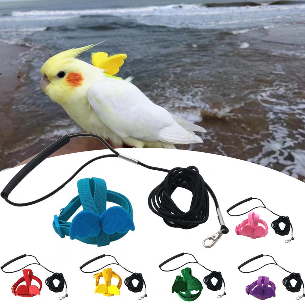Lange Kabel Vogel Harnas Leash Anti-Bite Training Touw Decoratieve Lichtgewicht Parkiet Papegaai Vest Touw Voor Valkparkiet Kleine Vogels