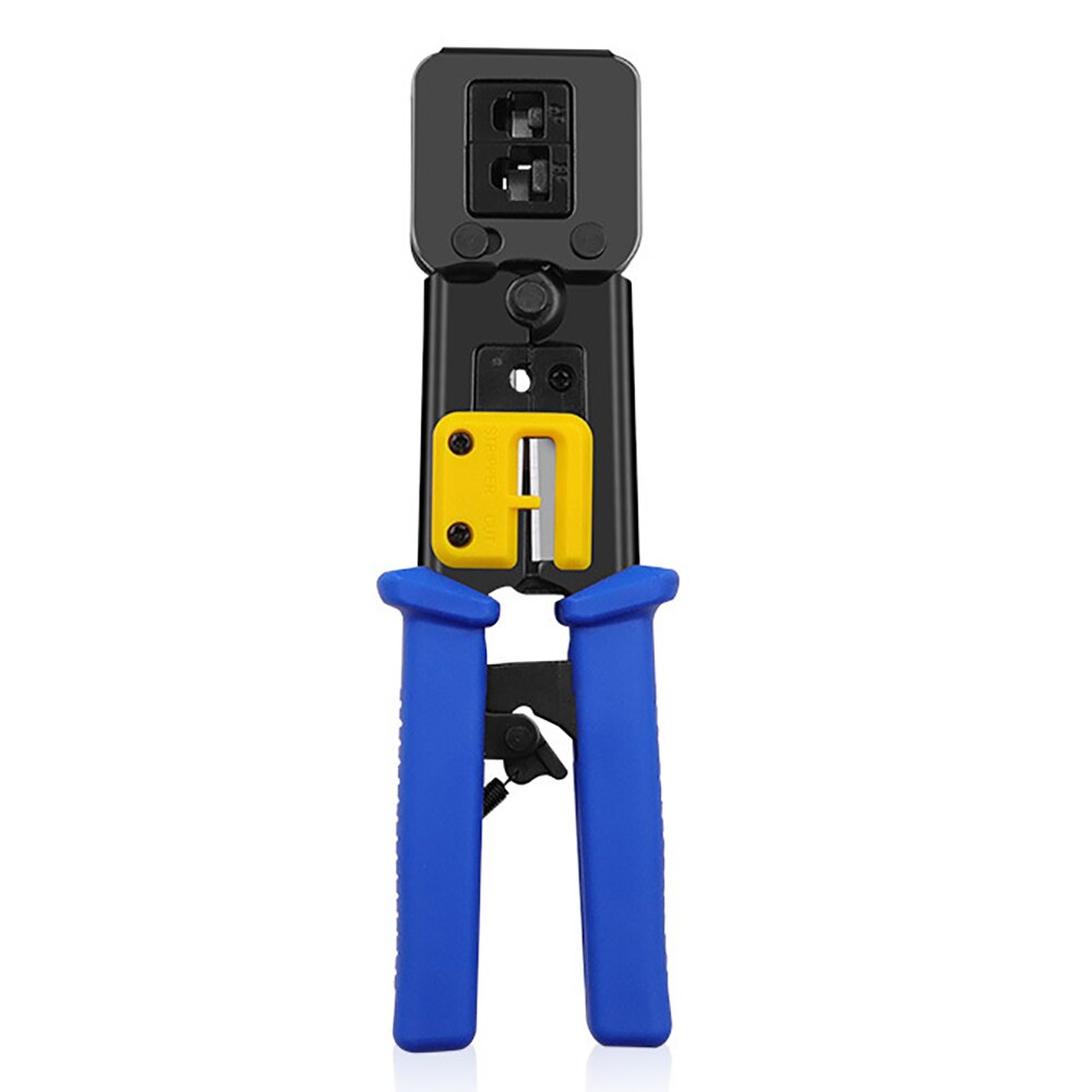 RJ11 RJ45 Crimping Tool Ethernet Network LAN Cable Crimper Cutter Stripper Plier Modular 8P RJ45 and 6P RJ12 RJ11: Blue