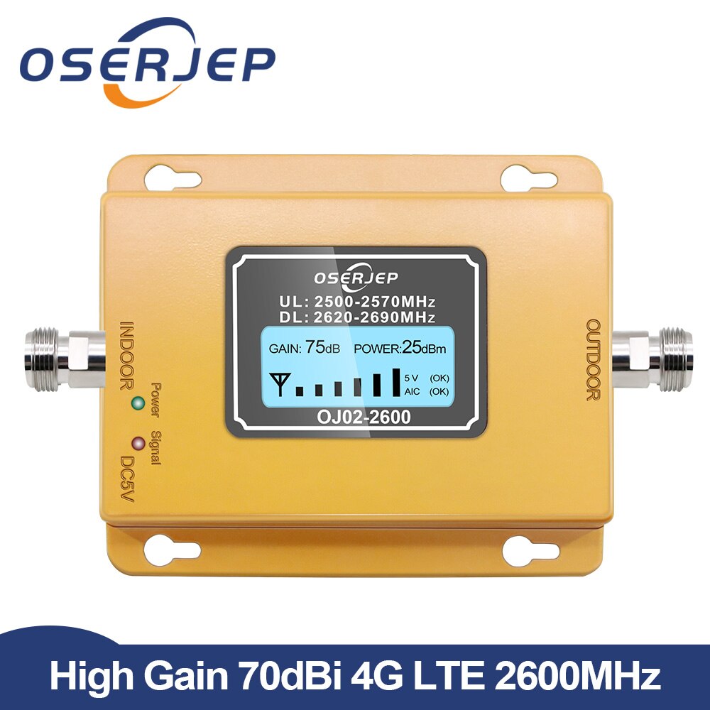 LTE 2600Mhz Signal Repeater LTE 4G Booster Repeater Cellular Mobile Signal Booster LTE 2600 Cellular Amplifier Repeater Band 7
