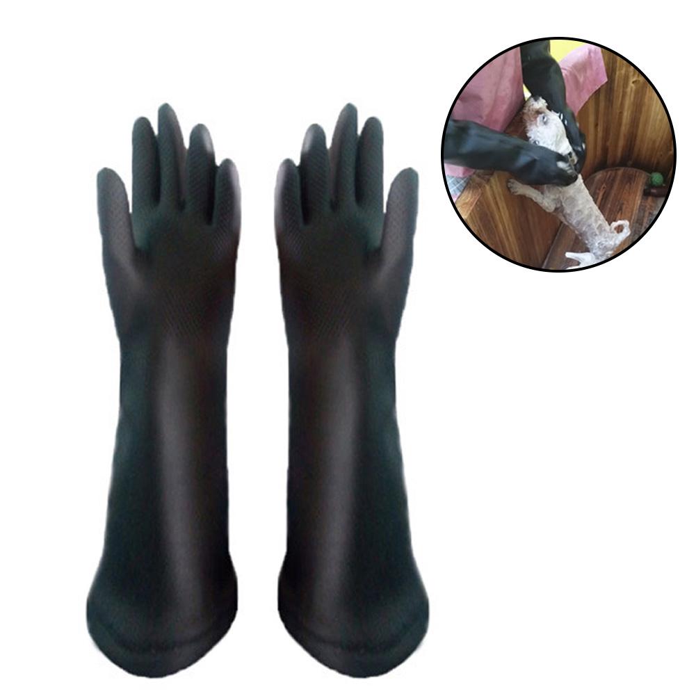 Pet Dog Cat Gloves Bite Scratch Resistant Animal Handling Protection Strong Tendon Animal Bath Waterproof Grooming Supplies