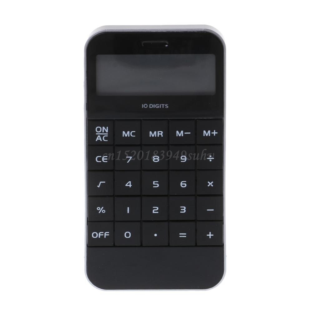 Przenośny Kalkulator Kieszonkowy - 10 Cyfr - LCD - 11.5cm - Bateria Płaska - Plastik: Czarny
