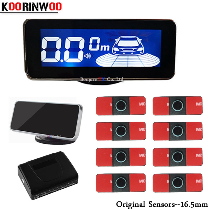 Koorinwoo Auto Parktronic Parkeer Sensoren 16.5 Mm Originele 8 Radars Geluid Alarm Front Probes Auto-Detector Auto parkmaster