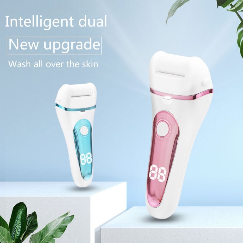 Lime de pied rechargeable électrique de calus de pied avec 3 têtes de meulage et outils imperméables de soin de pied