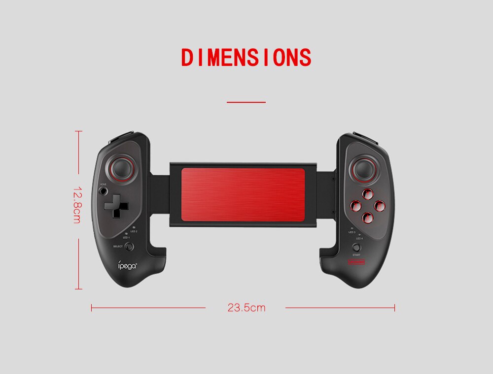 iPEGA PG-9083S rouge chauve-souris Bluetooth manette Bluetooth 4.0 toucher rotation de 360 degrés pour iOS/Android/PC/WIN