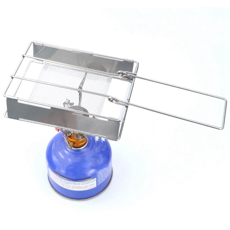 Foldable Stainless Steel Toaster Plate Portable Outdoor Camping Bread Toaster Grill for Hiking Picnic Bread Toaste Grill