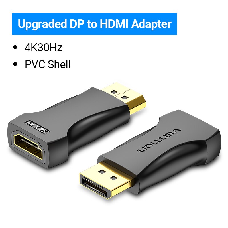 Ventie Dp Naar Hdmi Adapter 4K30Hz Display Port Male Naar Hdmi Female Converter Voor Pc Laptop Projector Displayport Naar Hdmi adapter: HBP