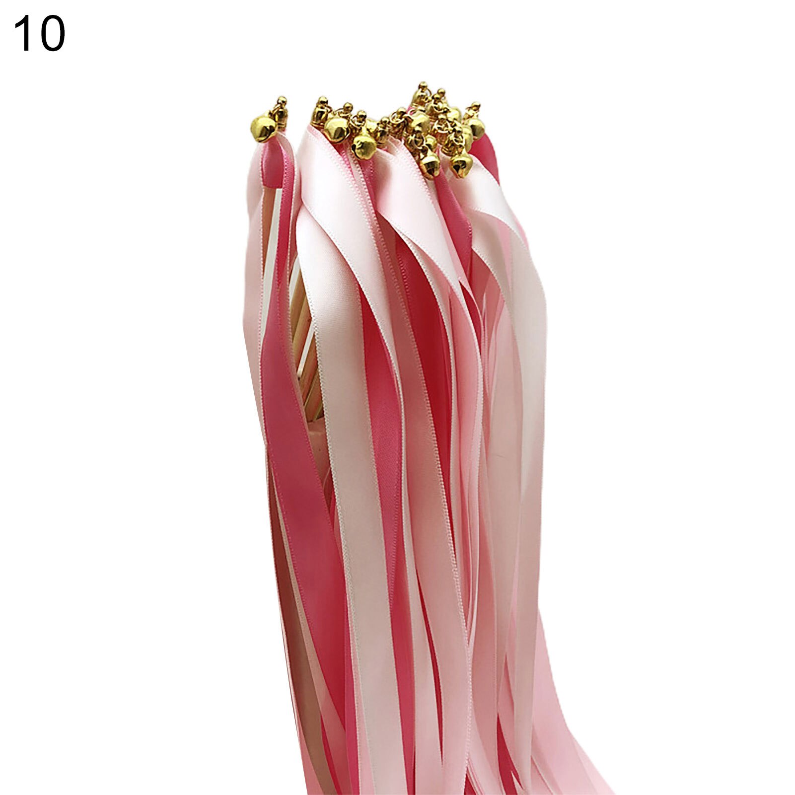 10 stuks handzaam lint met houten stokbel bruiloft feest rekwisieten decoratie interactief hulpmiddel groot goedkoop: 10