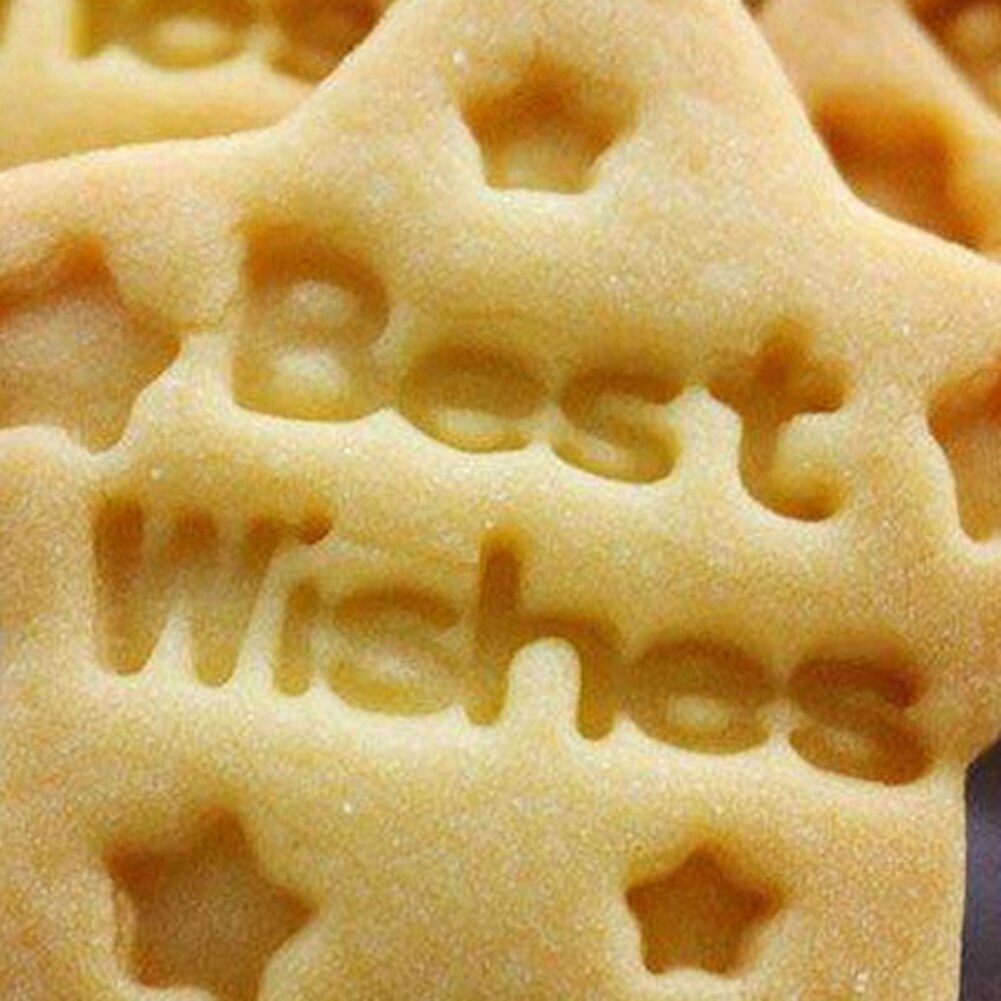 Alfabet bogstav gør-det-selv cookies kiks kageform skærer prægemaskine hjemmebageværktøj