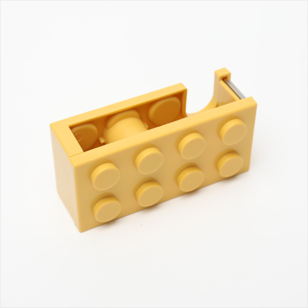 Practical Durable DIY Sticker Tape Dispenser Safe Tape Dispenser Rectangle Office Supplies: Light Grey