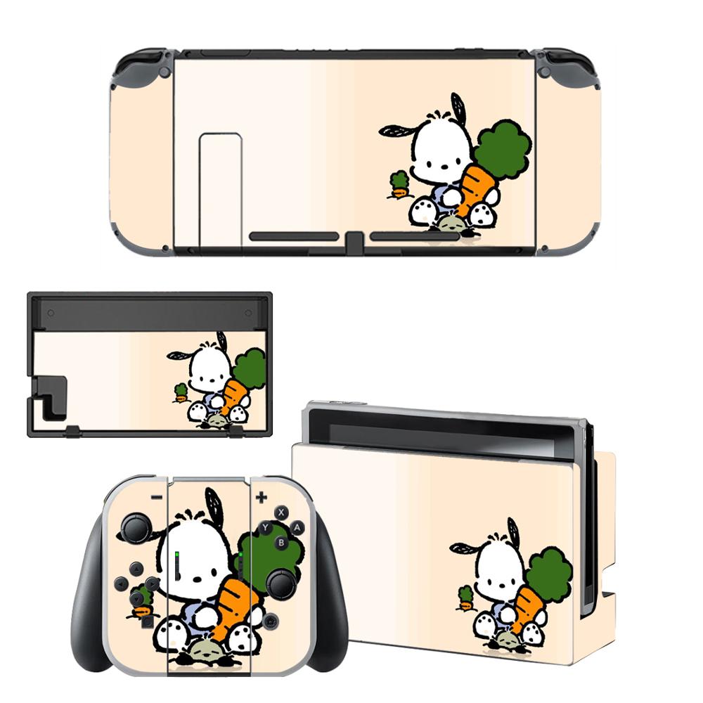 Pochacco-pegatinas de piel para Nintendo Switch, pegatinas de vinilo para consola Nintendo Switch y controlador Joy-Con: KQBYSNS0112