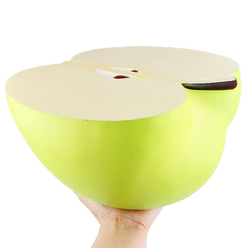 23/25cm jumbo bløde squishy halv æble frugt langsomt stigende børn kæmpe super store rebound squizies legetøj til jul bedst