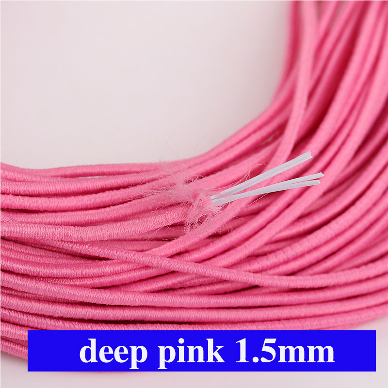 Cuerda elástica fuerte de 1,5mm, banda elástica colorida de , cordón de goma para costura DIY, joyería, manualidades, accesorios: Zinc envejecido / 1,5 m
