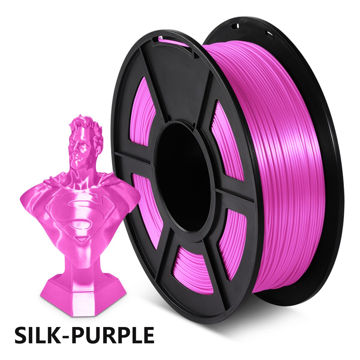 3D Printer Filament DIY SILK Filament Yellow SILK 1kg 2.2 lbs 1.75mm per roll for 3D printing Refills: SILK PUPPLE