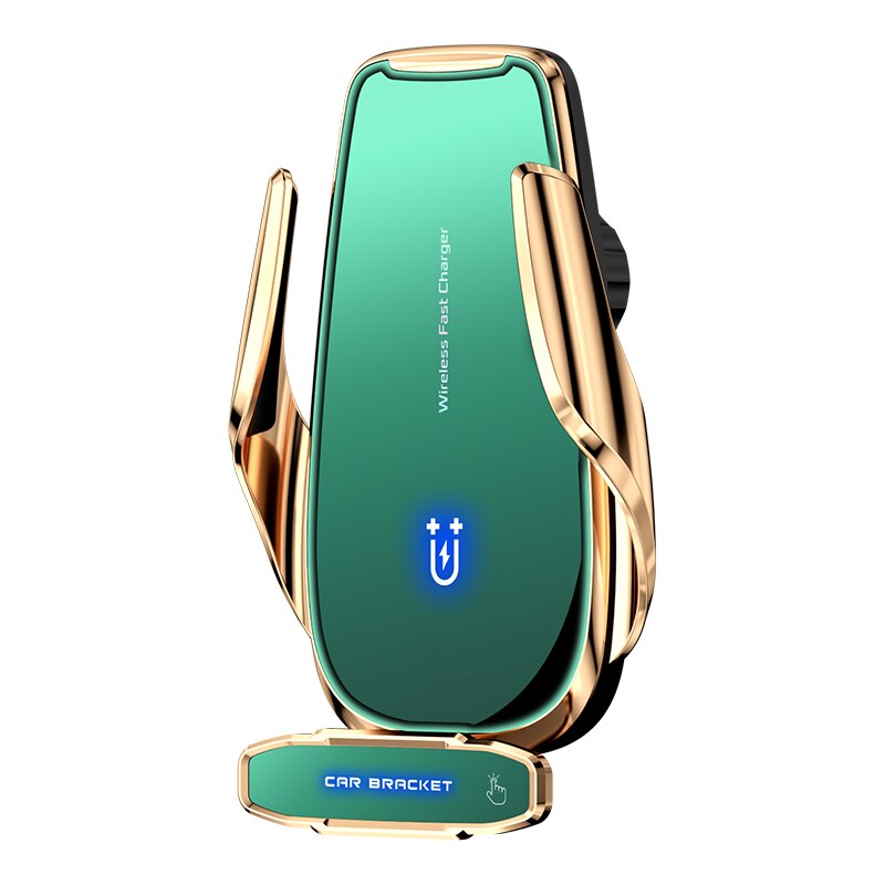 Tongdaytech 15W Magnetic Car Wireless Charger Automatic Fast Charger In Car Holder For Iphone XS 13 12 11 Pro Max Samsung Xiaomi: Original Package / Gold