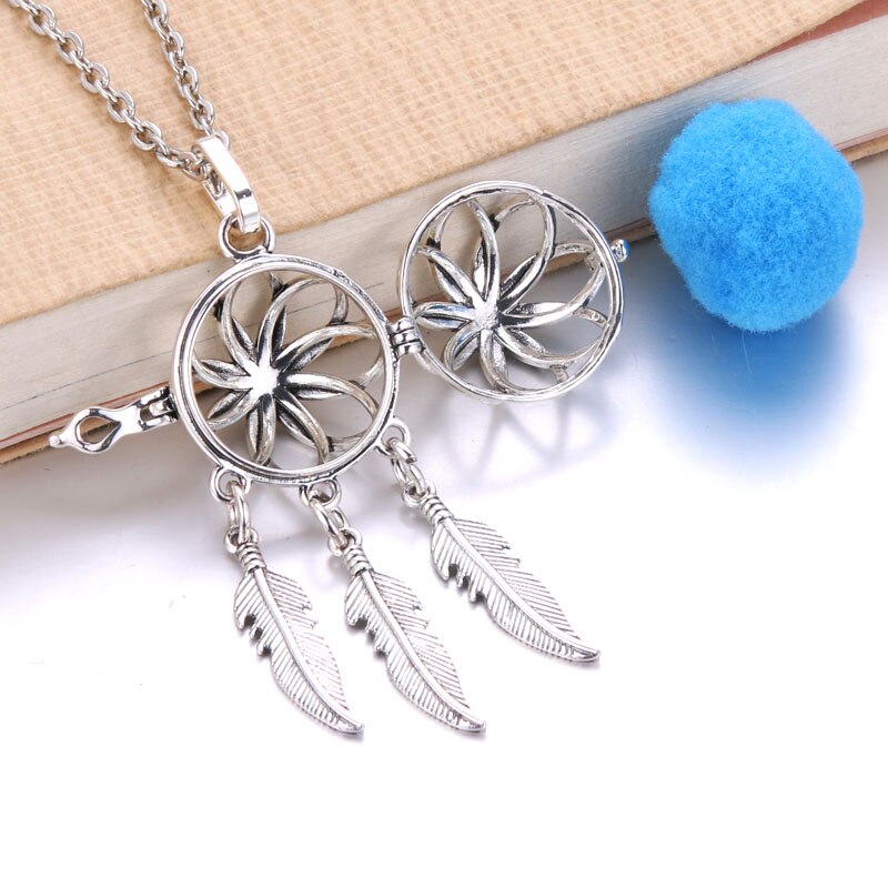 aromat otwarty klasyczny pióro wisiorek medalion perfumy olejek dyfuzor robić aromaterapii naszyjnik medalion naszyjnik z Podkładka 8839