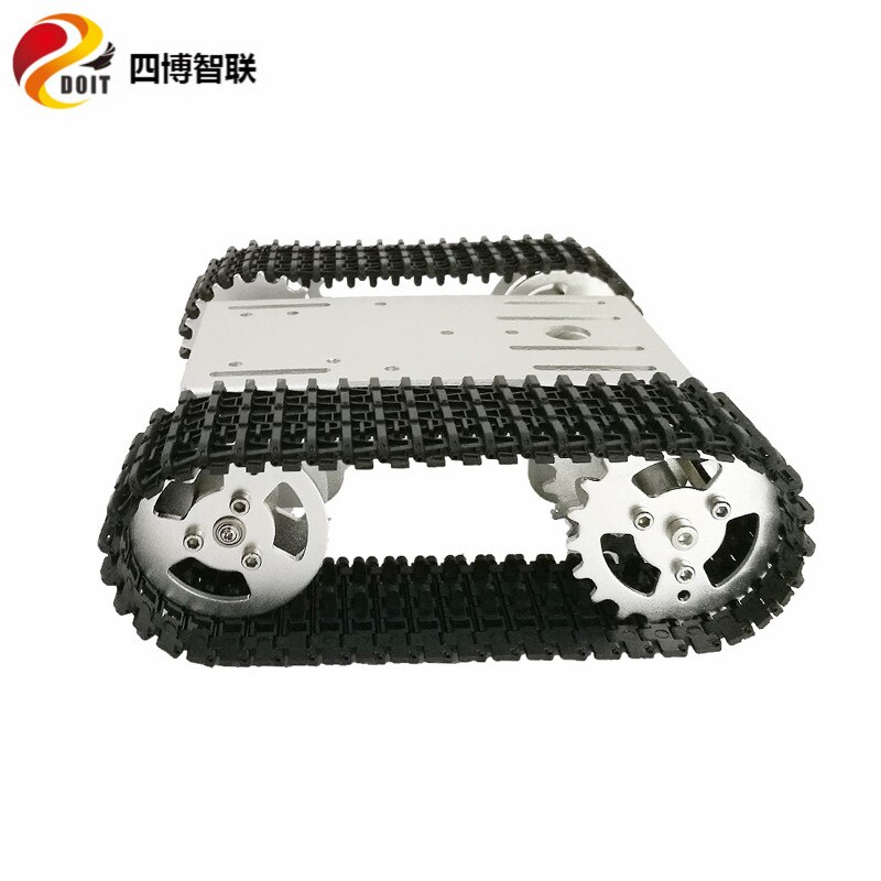 SZDOIT Mini T101 Metal tracked tank chassis kit smart crawler car robot platform Aluminum alloy wheel 12V motor DIY for Arduino