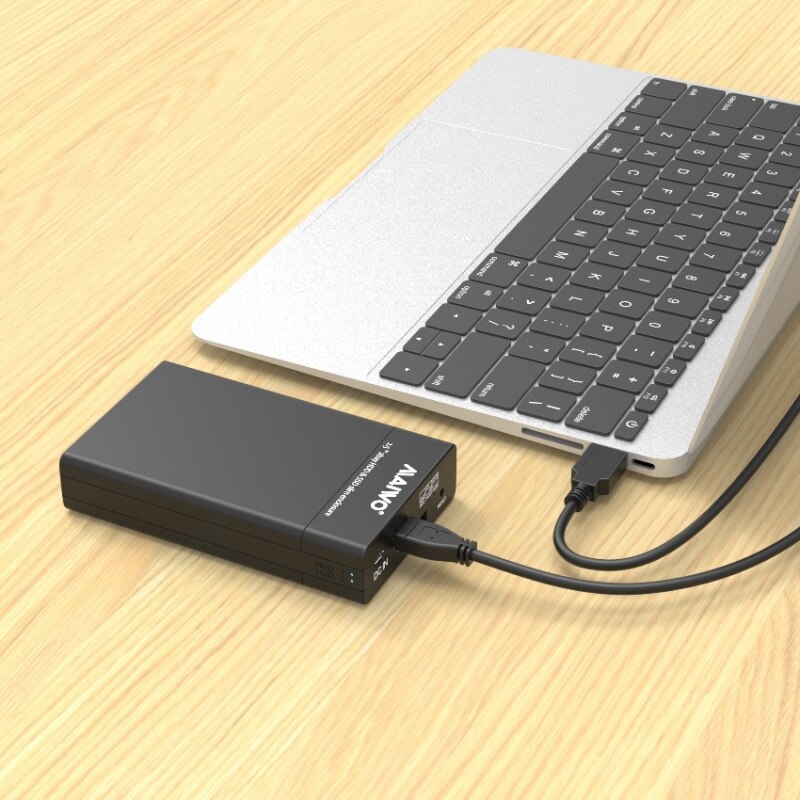 Maiwo  k25682 2- bay-festplattengehäuse mit 2.5- zoll-sata/hdd/usb-anschluss