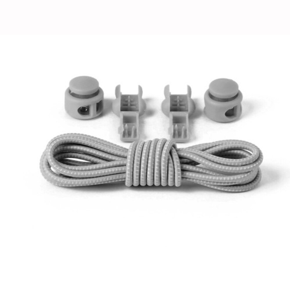 Serrure pas de lacets lacets élastiques baskets lacet 19 couleurs étirement lacets paresseux serrure Shoestring bootlacets accessoires de chaussures: light gray