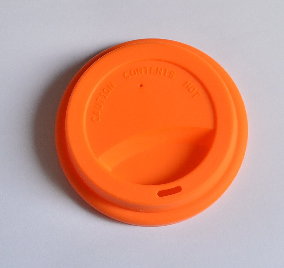 silicone lids(90mm/ 80mm) for Ceramic mugs Silicone Insulation Leakproof Cup Lid Heat Resistant Anti-Dust Mug Cover: A ORANGE 90MM