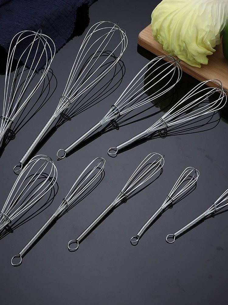 thumbnail image 2 of Egg Beater, Manual Mixer Stainless Steel Whisk Stainless Steel Ergonomic Handle Corrosion For Stirring Stirring Eggs For Sauces Milkshakes 2 of 14
