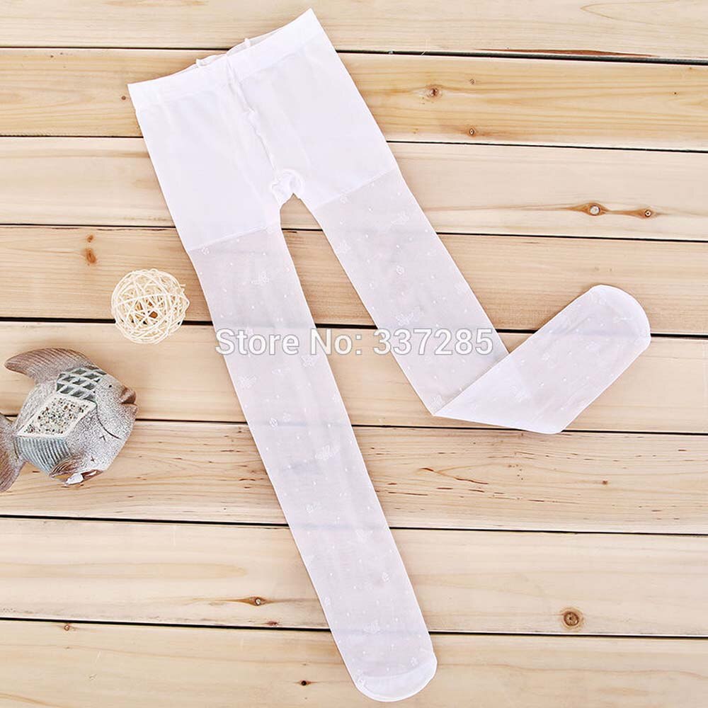 Summer Baby Girls Pantyhose Children Tight Long Stocking Transparent Flowers Butterfly Pattern Pantyhose for Girls 3-8 Years: white / M