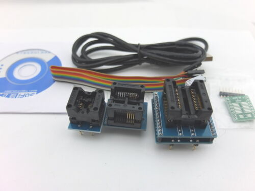 SP8-A Universal USB Programmer EEPROM Flash SPI BIOS 24/25/BR90/93 + Sockets