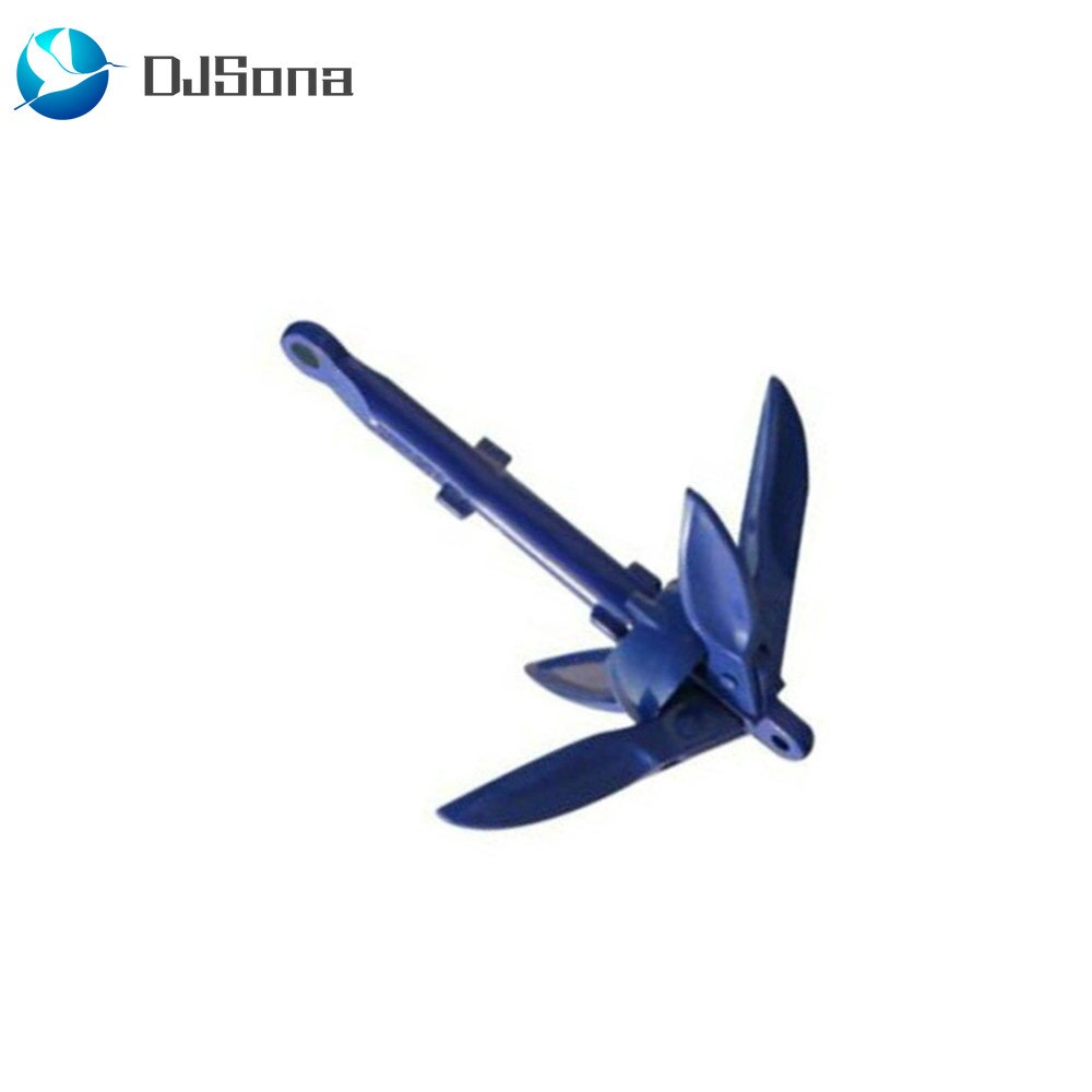 Aluminum Folding Boat Anchor For Canoe Kayak Fishing Accessories 4 Tine Compact Buoy Kit Marine Rope for Canoes Kayaks Sailboats